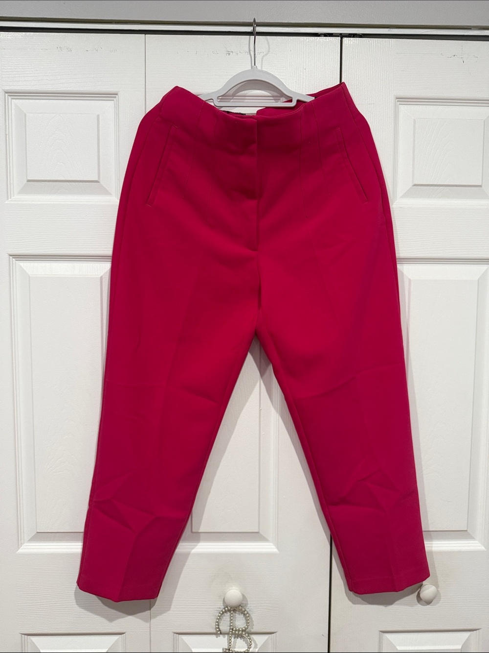 Zara Hot Pink Tailored High Waisted pants